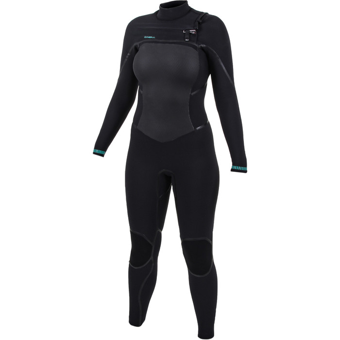 2022 O'Neill Womens Psycho Tech 5/4mm Chest Zip Wetsuit Black 5367